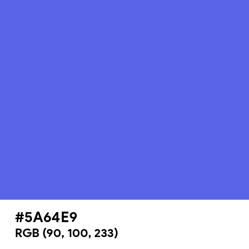Majorelle Blue (Hex code: 5A64E9) Thumbnail
