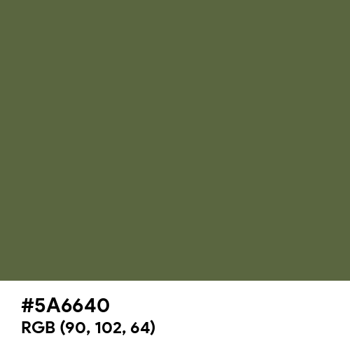 Dark Olive Green (Hex code: 5A6640) Thumbnail