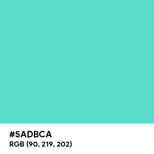 Medium Turquoise (Hex code: 5ADBCA) Thumbnail