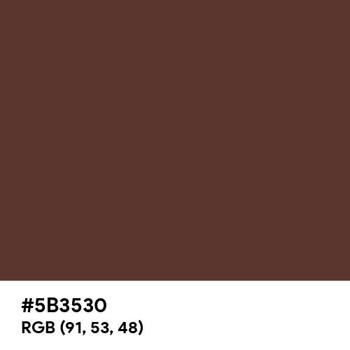 Royal Brown (Hex code: 5B3530) Thumbnail