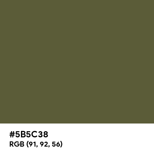 Soldier Green (Hex code: 5B5C38) Thumbnail
