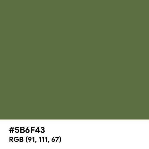 Fern Green (Hex code: 5B6F43) Thumbnail