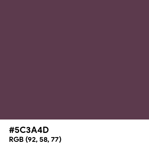 Prune Purple (Hex code: 5C3A4D) Thumbnail