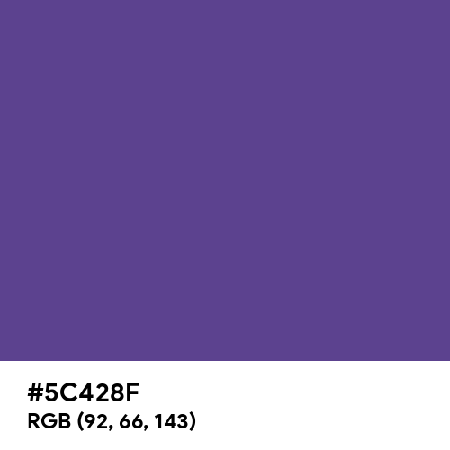 Blue-Magenta Violet (Hex code: 5C428F) Thumbnail