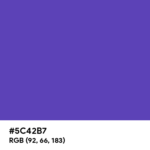 Plump Purple (Hex code: 5C42B7) Thumbnail