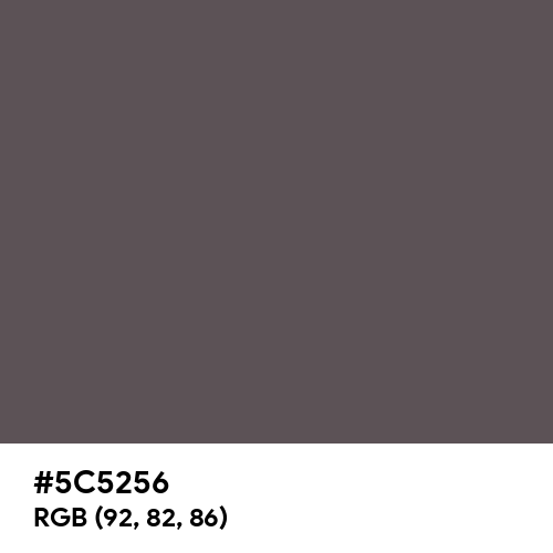 Davy's Grey (Hex code: 5C5256) Thumbnail