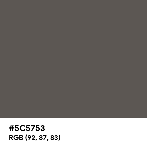 Davy's Grey (Hex code: 5C5753) Thumbnail