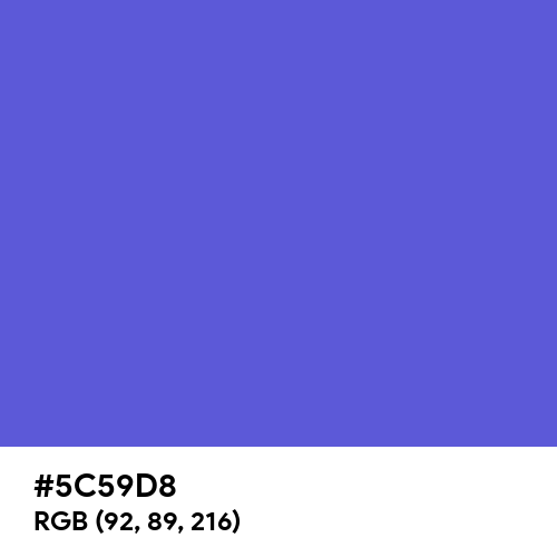 Majorelle Blue (Hex code: 5C59D8) Thumbnail