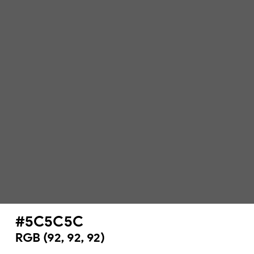Davy's Grey (Hex code: 5C5C5C) Thumbnail
