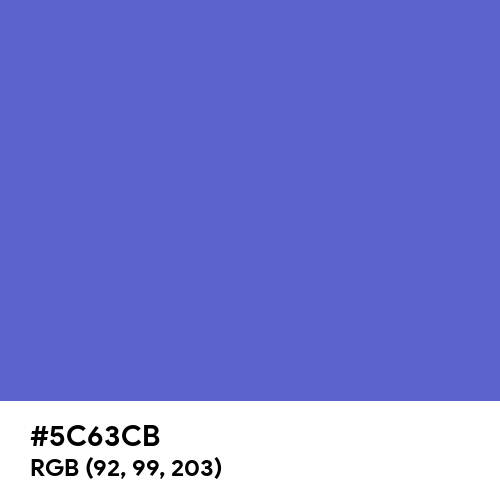 Slate Blue (Hex code: 5C63CB) Thumbnail