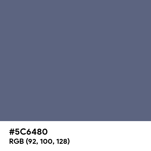 Dark Electric Blue (Hex code: 5C6480) Thumbnail