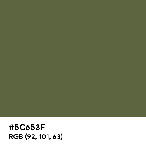 Dark Olive Green (Hex code: 5C653F) Thumbnail