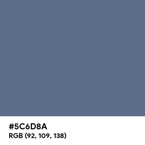 UCLA Blue (Hex code: 5C6D8A) Thumbnail