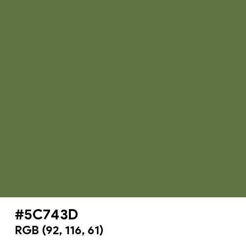 Fern Green (Hex code: 5C743D) Thumbnail