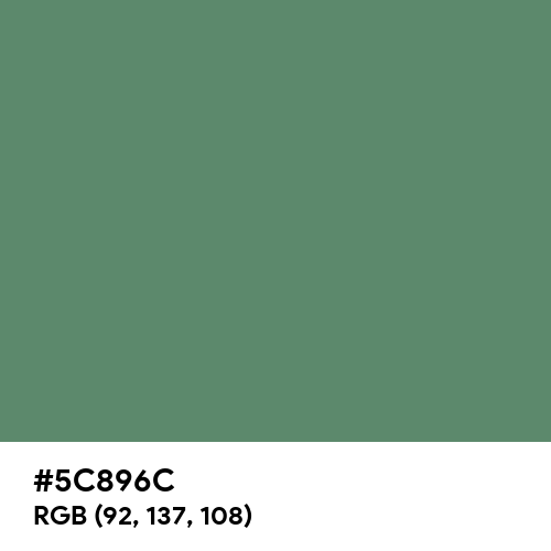 Russian Green (Hex code: 5C896C) Thumbnail