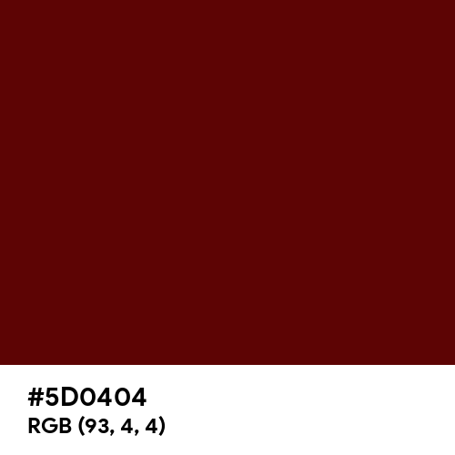 Blood Red (Hex code: 5D0404) Thumbnail