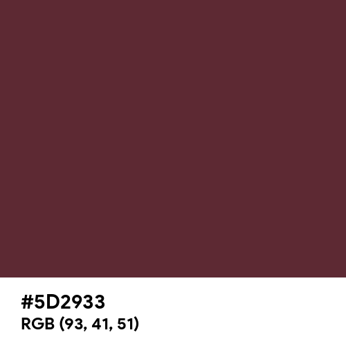 Country Wine (Hex code: 5D2933) Thumbnail
