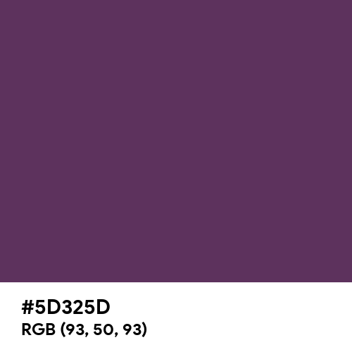 Japanese Violet (Hex code: 5D325D) Thumbnail