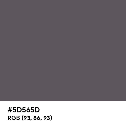 Davy's Grey (Hex code: 5D565D) Thumbnail