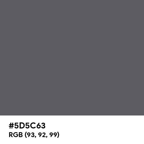 Granite Gray (Hex code: 5D5C63) Thumbnail