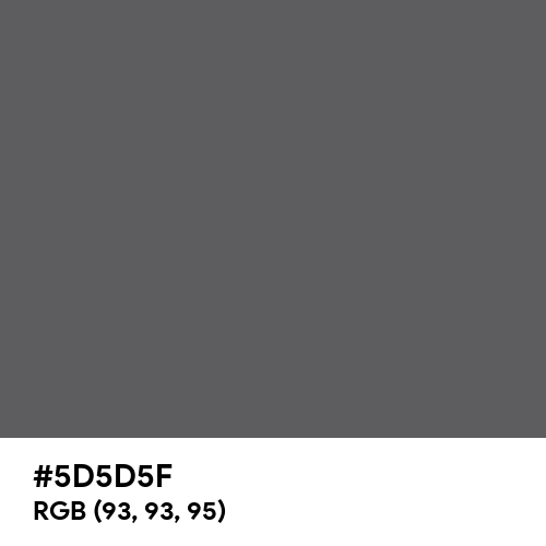 Davy's Grey (Hex code: 5D5D5F) Thumbnail