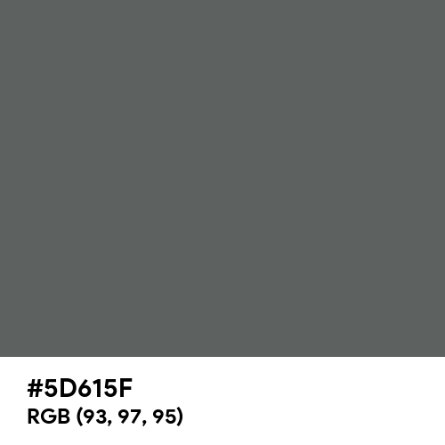 Granite Gray (Hex code: 5D615F) Thumbnail