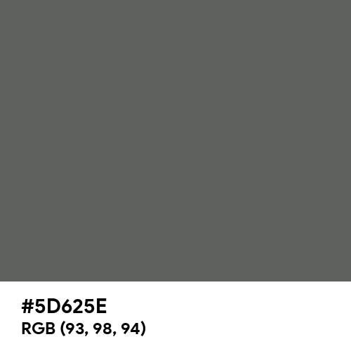 Granite Gray (Hex code: 5D625E) Thumbnail