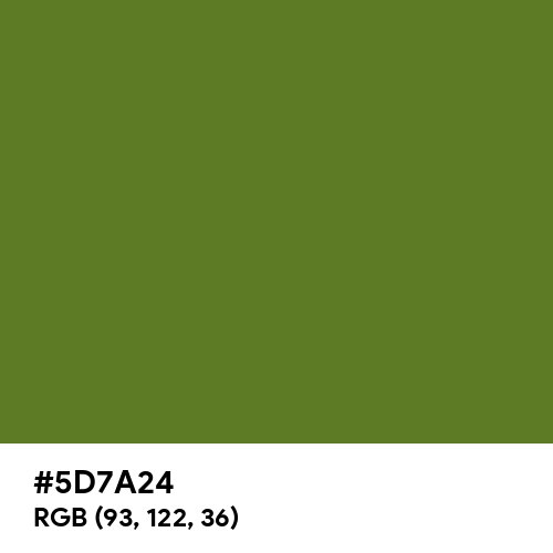 Sap Green (Hex code: 5D7A24) Thumbnail