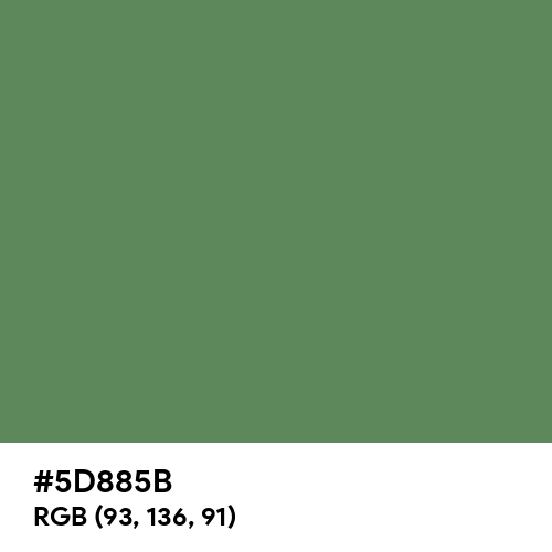 Middle Green (Hex code: 5D885B) Thumbnail