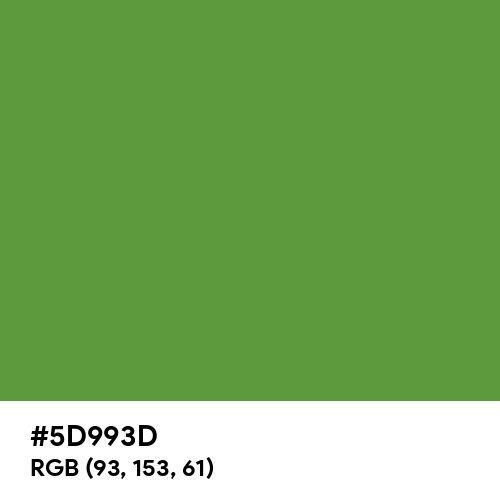 Flat Green (Hex code: 5D993D) Thumbnail