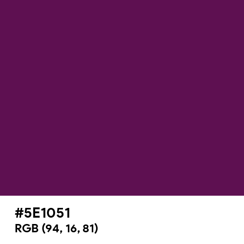 Spanish Purple (Hex code: 5E1051) Thumbnail