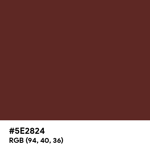海老茶 (Ebicha) color hex code is #5E2824