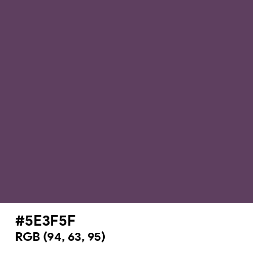 English Violet (Hex code: 5E3F5F) Thumbnail