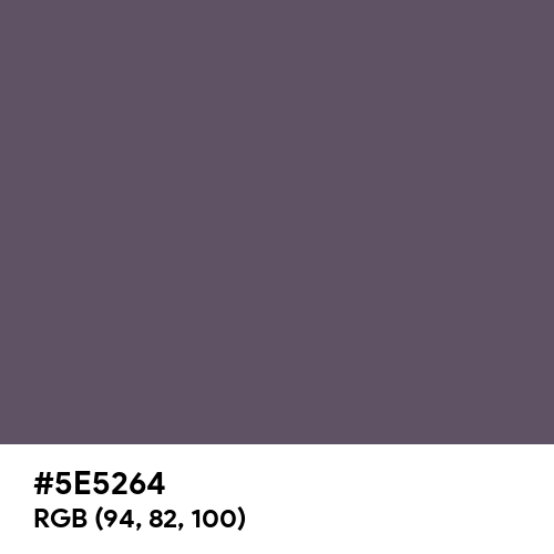 Davy's Grey (Hex code: 5E5264) Thumbnail
