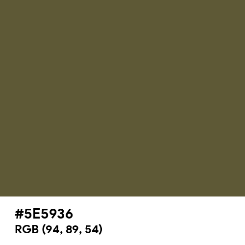 Soldier Green (Hex code: 5E5936) Thumbnail