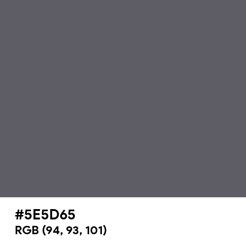Granite Gray (Hex code: 5E5D65) Thumbnail