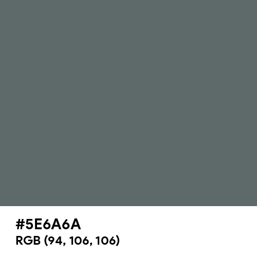 Granite Gray (Hex code: 5E6A6A) Thumbnail