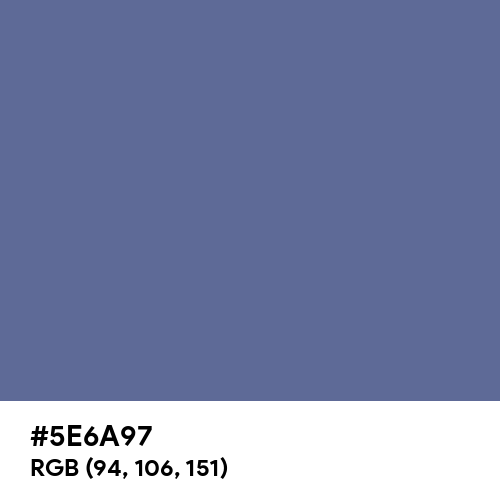 Dark Blue-Gray (Hex code: 5E6A97) Thumbnail