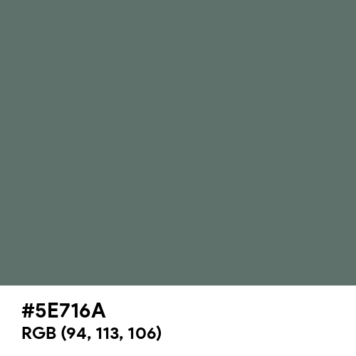 Gray-green (Hex code: 5E716A) Thumbnail