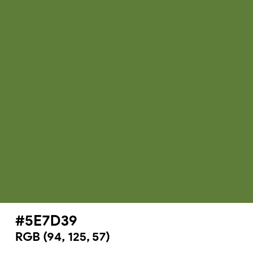 Maximum Green (Hex code: 5E7D39) Thumbnail