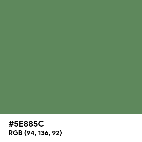 Russian Green (Hex code: 5E885C) Thumbnail