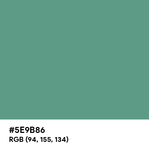 Succulent Green (Hex code: 5E9B86) Thumbnail