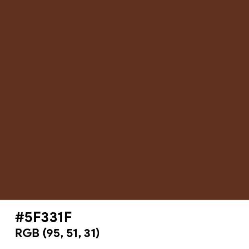 Solid Brown (Hex code: 5F331F) Thumbnail