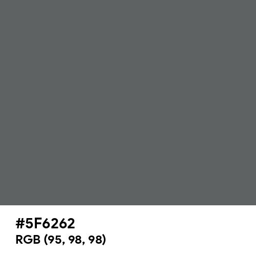 Granite Gray (Hex code: 5F6262) Thumbnail