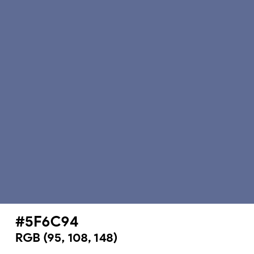 Dark Blue-Gray (Hex code: 5F6C94) Thumbnail