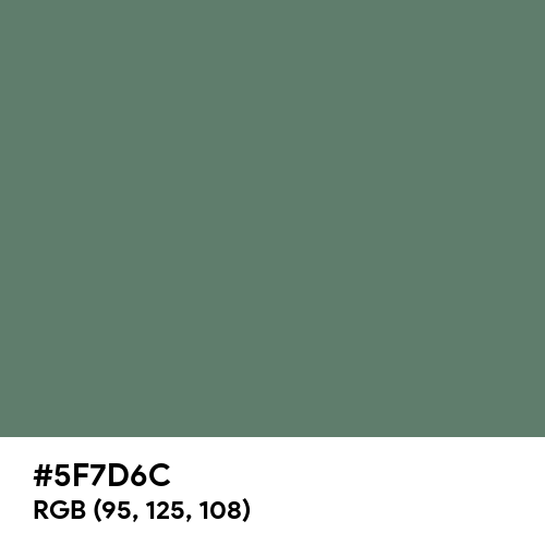 Stone Cypress Green (Hex code: 5F7D6C) Thumbnail