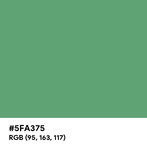 Forest Green (Crayola) (Hex code: 5FA375) Thumbnail