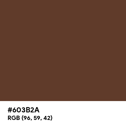 Tropical Wood Brown (Hex code: 603B2A) Thumbnail