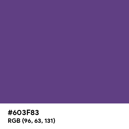 Royal Purple (Pantone) (Hex code: 603F83) Thumbnail