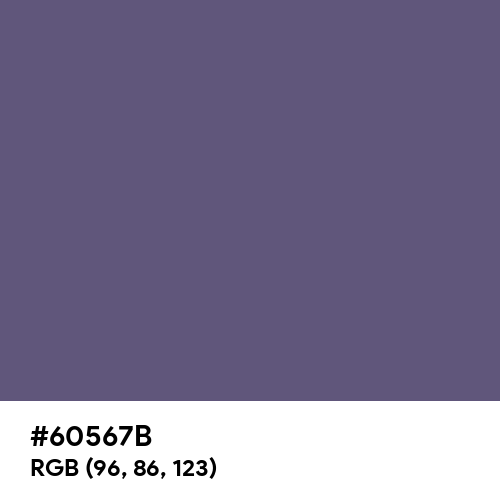 Purple Navy (Hex code: 60567B) Thumbnail